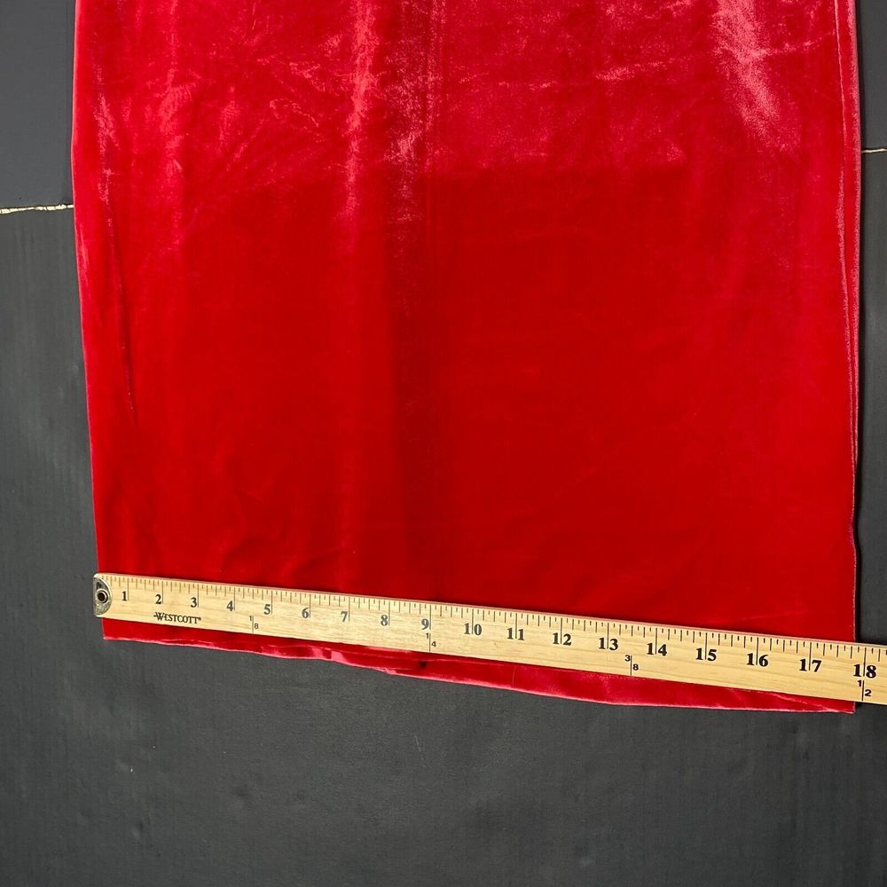 STEVE MADDEN True Red Alaura Off The Shoulder Velvet Mini Dress Size L Christmas - Picture 9 of 14